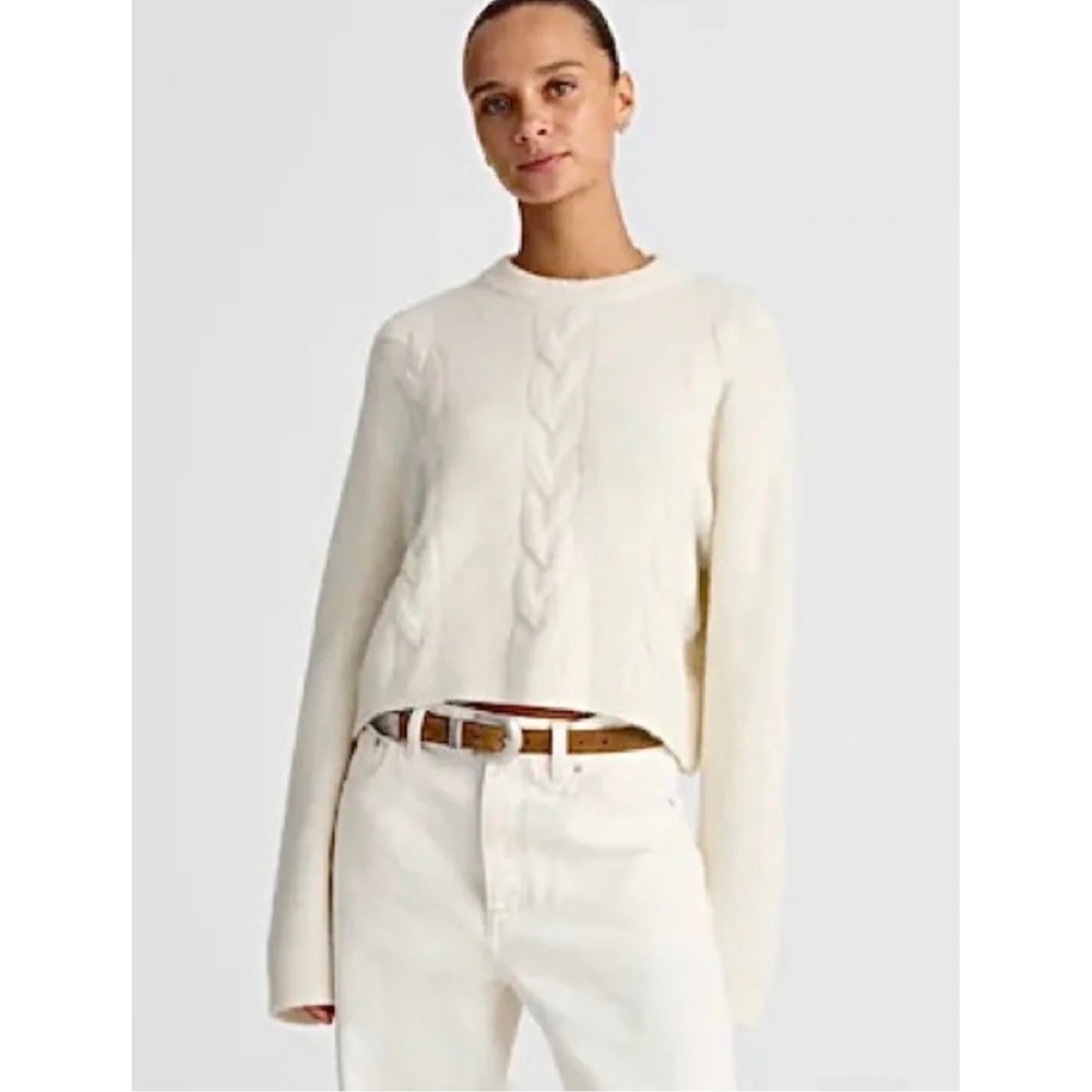 Madewell CloudSoft Drop-Shoulder Sweater in Cream Small NWT